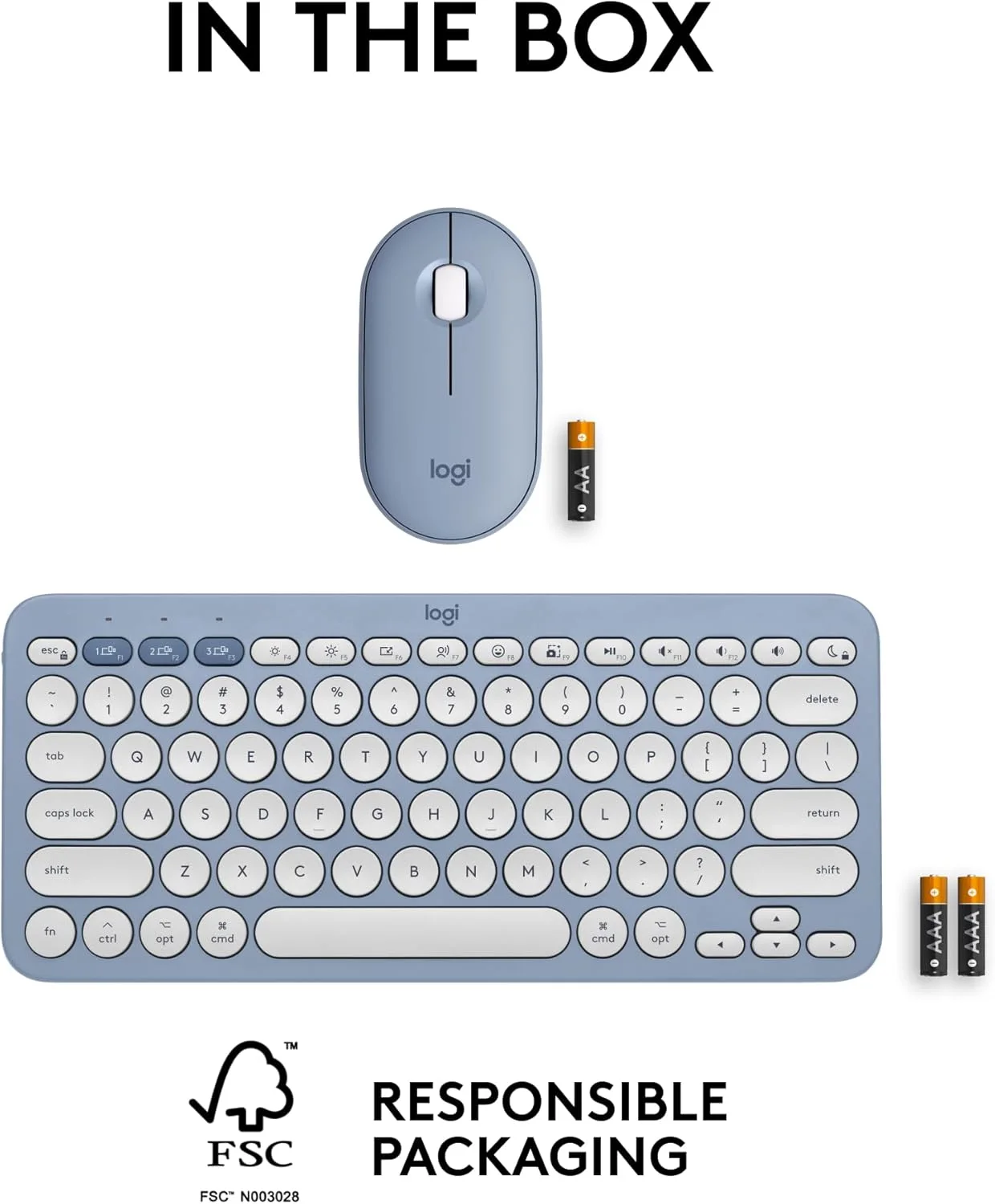Logitech 920-012190 Logitech Pebble 2 Wireless Combo - Tonal Blue