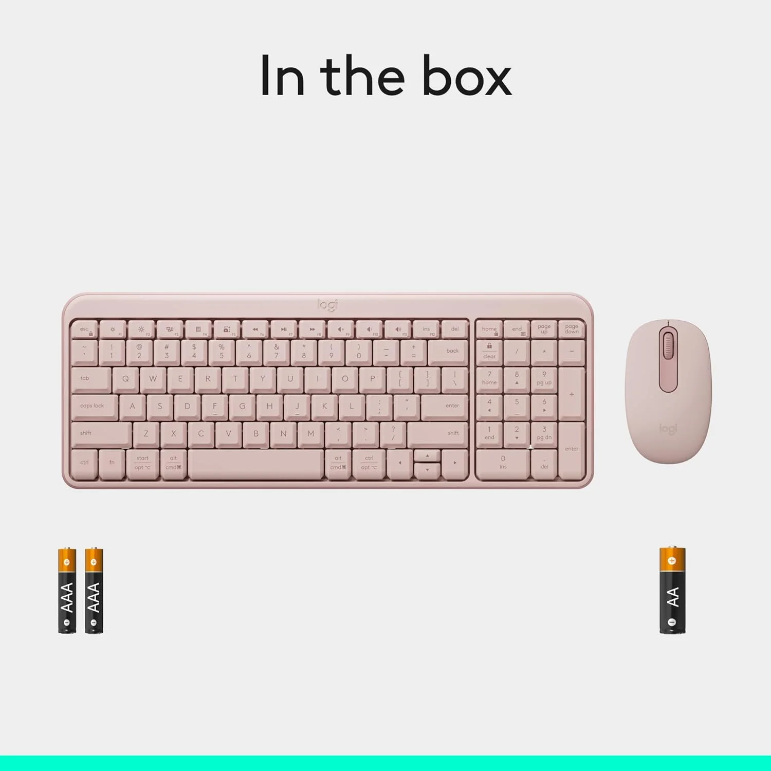 Logitech 920-013561 MK250 Compact Wireless Combo - Rose