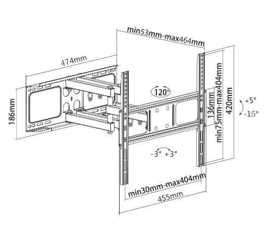 Xiaomi SGB493 Swivel Bracket (43inch and 55inch TV) view 2