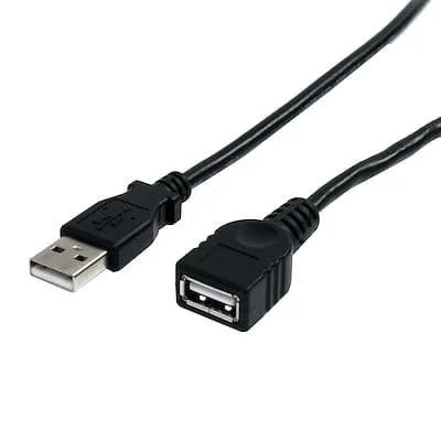Startech.Com 3 FT BLACK USB EXTENSION CABLE A TO A StarTech.com 3 ft Black USB 2.0 Extension Cable A to A - M/F - Cable for Peripheral Device, PC, MAC, Printer - First End: 1 x 4-pin USB 2.0 Type A - Male - Second End: 1 x 4-pin USB 2.0 Type A - Female - 480 Mbit/s - Extension Cable - Shielding - Nickel Plated Connector - Plenum - 24/28 AWG - Black