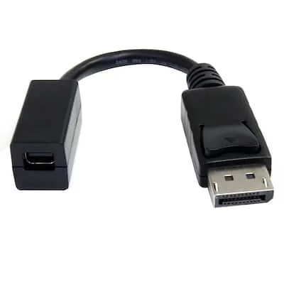 Startech.Com DisplayPort to Mini DisplayPort Adapter StarTech.com DP2MDPMF6IN 15.24 cm DisplayPort/Mini DisplayPort Video Cable Adapter - 1 Each - Cable for Monitor, Notebook, Audio/Video Device, Computer - First End: 1 x 20-pin DisplayPort 1.2 Digital Audio/Video - Male - Second End: 1 x 20-pin Mini DisplayPort 1.2 Digital Audio/Video - Female - Supports up to2560 x 1600 - Nickel, Nickel Plated Connector - CMG - 32 AWG - Black