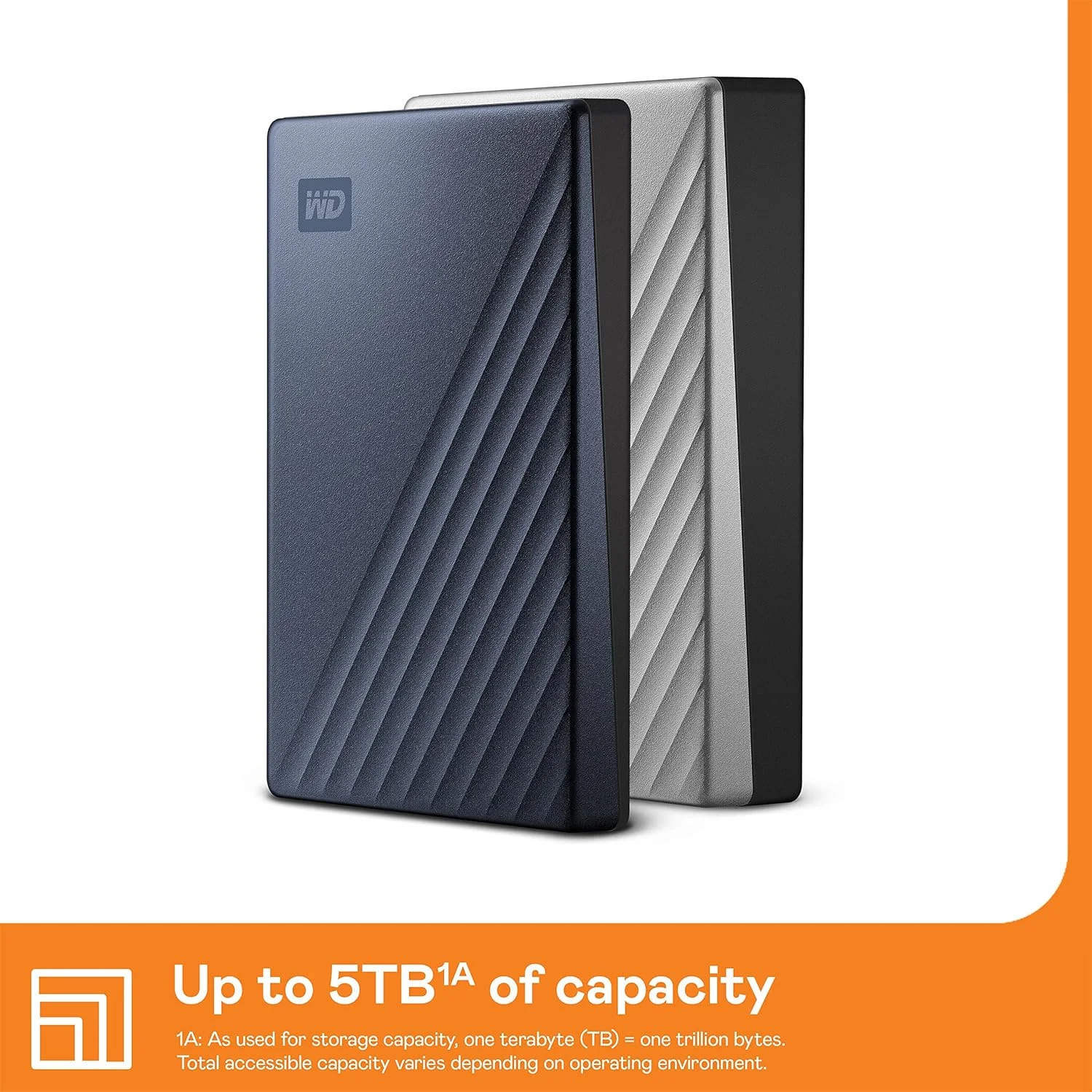 Western Digital WDBFTM0050BBL-WESN My Passport Ultra - 5TB (Blue) USB-C view 2