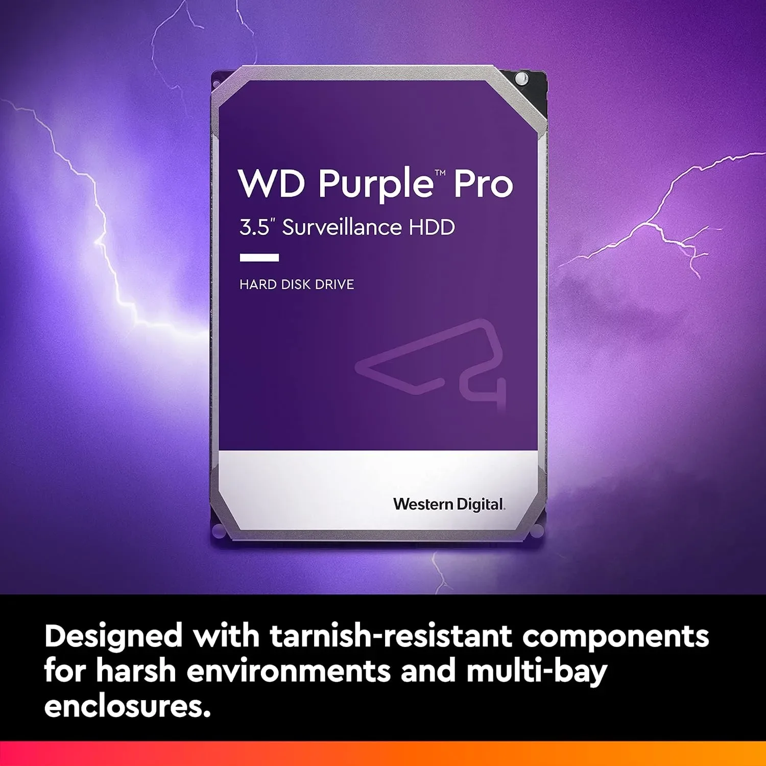 Western Digital WD142PURP WD Purple Pro 3.5" 14TB Surveillance HDD 512MB 7200RPM SATA view 2