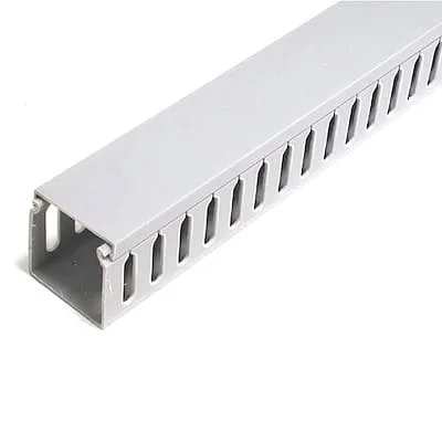 Startech.Com 2x2 Open Slot Wiring Raceway/Duct w.Lid StarTech.com Cable Routing - Grey - 1 Pack Pack - TAA Compliant - Duct - 1.7 m Length - Polyvinyl Chloride (PVC)