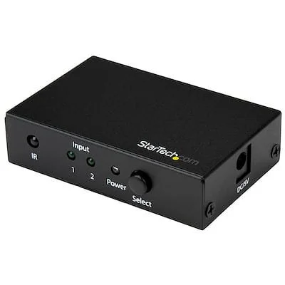 Startech.Com 2-PORT HDMI SWITCH - 4K 60HZ StarTech.com Audio/Video Switchbox - Cable - TAA Compliant - 3840 × 2160 - 4K - 2 Input Device - 1 Display - Display, Projector, TV - 2 x HDMI In - 1 x HDMI Out