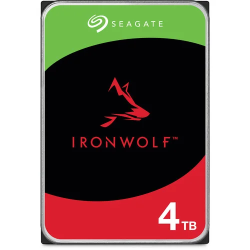 Seagate IRONWOLF 4TB NAS 3.5IN 6GB/S SATA 256MB Seagate IronWolf ST4000VN006 4 TB Hard Drive - 3.5 Internal - SATA (SATA/600) Conventional Magnetic Recording (CMR) Method Desktop PC, Workstation, Server Device Supported - 5400rpm