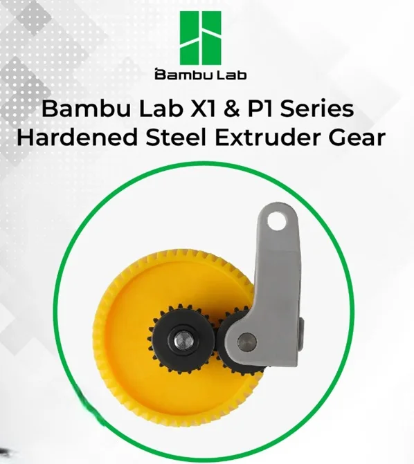 Bambu Lab FAE015 Hardened Steel Extruder Gear Assembly - X1C,P1S,P1P