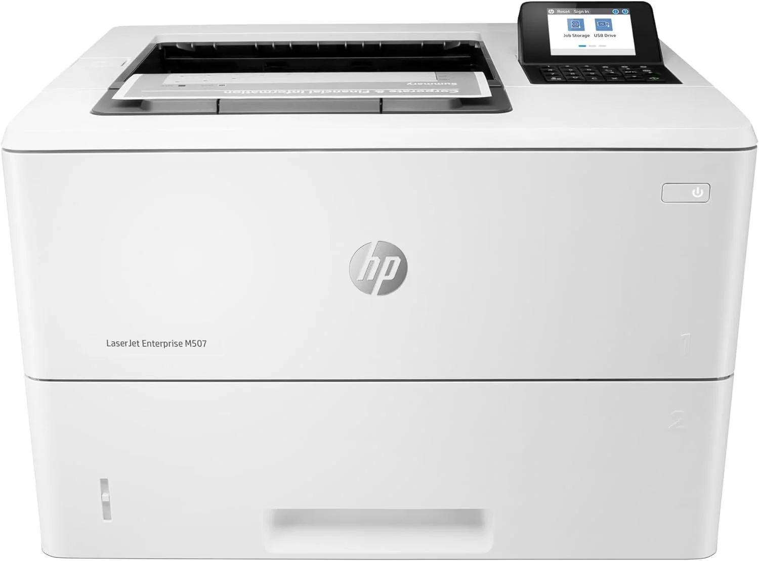 Hp LaserJet Enterprise M507dn Print; Up to 43 ppm; Duty cycle Up to 150,000 pages; 5-15 Users; Up to 1200 x 1200 dpi; 1 Hi-Speed Device USB 2.0; 2 Hi-Speed USB 2.0 Host; 1 Gigabit Ethernet; 1 Hardware Integration Pocket; 100-sheet multipurpose Tray 1, 550-sheet input Tray 2, automatic duplex printing, 3 yrs - NBDOS, SRP $1899.00