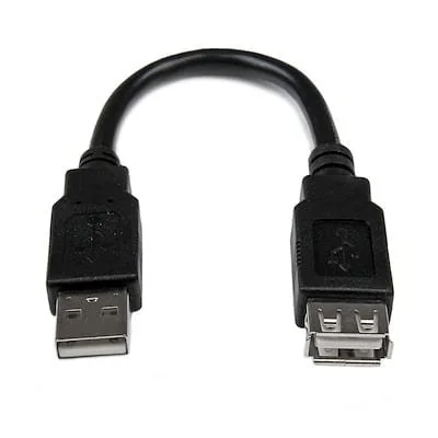 Startech.Com 6in USB 2.0 Ext Adapter Cable A to A M/F StarTech.com 6in USB 2.0 Extension Adapter Cable A to A - M/F - Cable for Notebook, Flash Drive - First End: 1 x 4-pin USB 2.0 Type A - Male - Second End: 1 x 4-pin USB 2.0 Type A - Female - Extension Cable - Nickel Plated Connector - Black