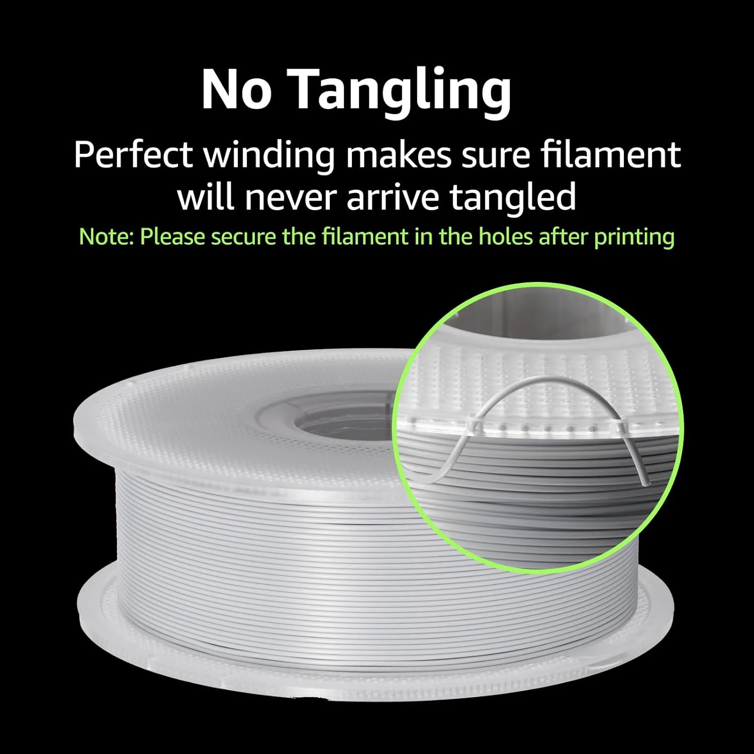 Bambu Lab A06-G1-1.75-1000-SPL Bambu PLA Silk+ - Mint - with Bambu Reusable Spool view 3