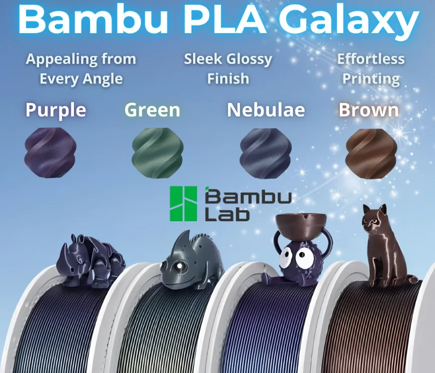 Bambu Lab A15-G1-1.75-1000-SPL Bambu PLA Galaxy - Nebulae - with Bambu Reusable Spool view 4