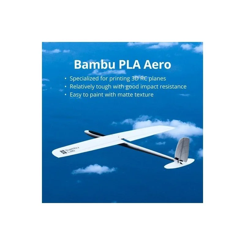 Bambu Lab A11-W0-1.75-1000-SPL Bambu PLA Aero Filament - White - with Bambu Reusable Spool view 2