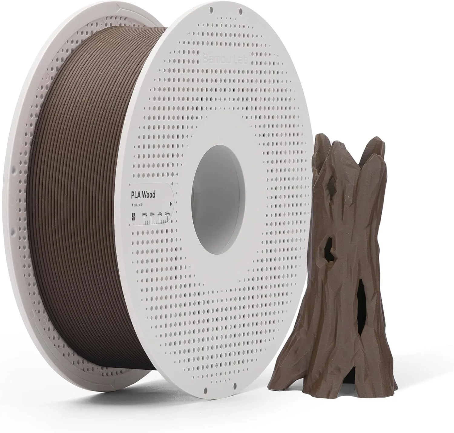 Bambu Lab A16-K0-1.75-1000-SPL Bambu PLA Wood - Black Walnut - with Bambu Reusable Spool view 2