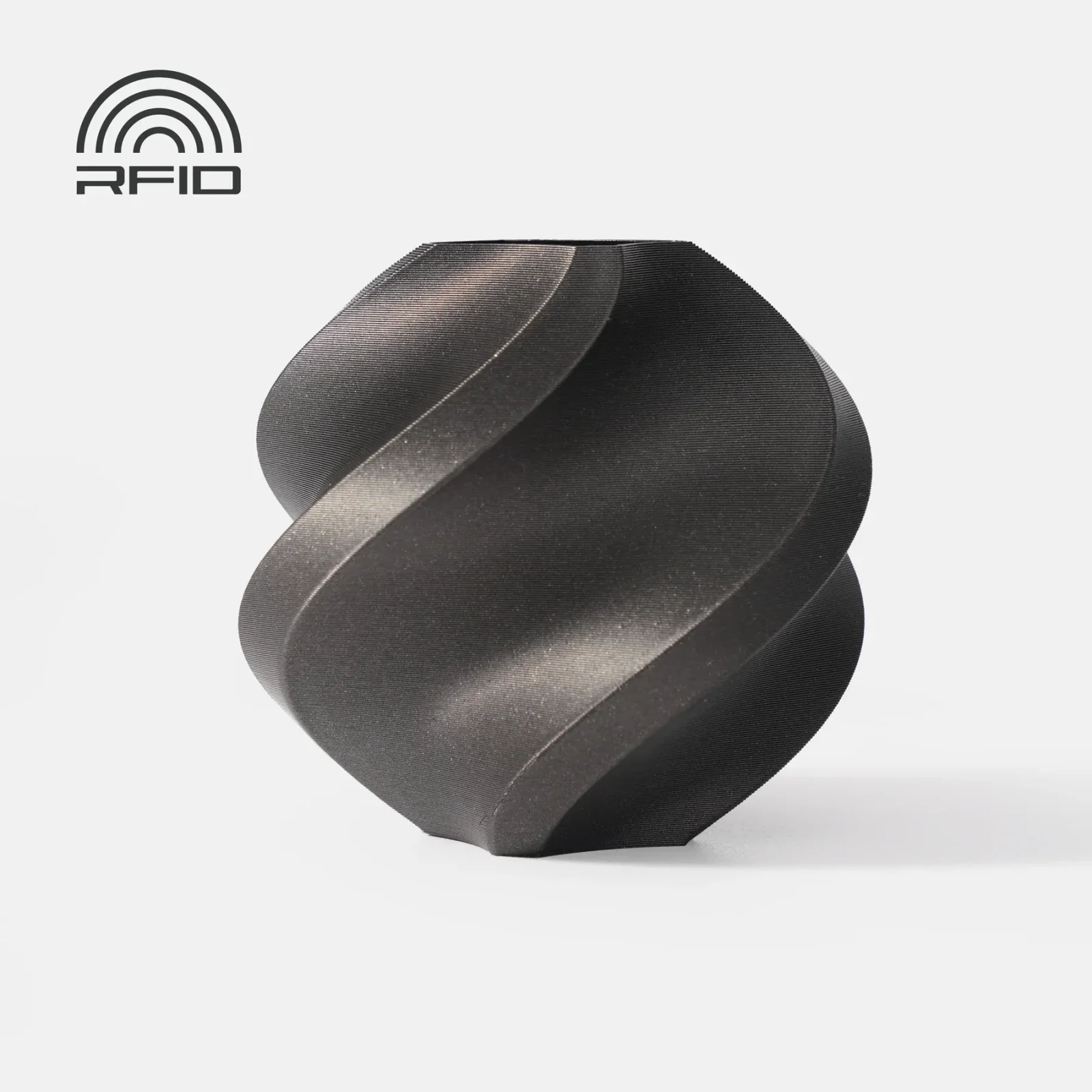 Bambu Lab A02-D2-1.75-1000-SPL Bambu PLA Metal Filament - Iron Gray Metallic - with Bambu Reusable Spool