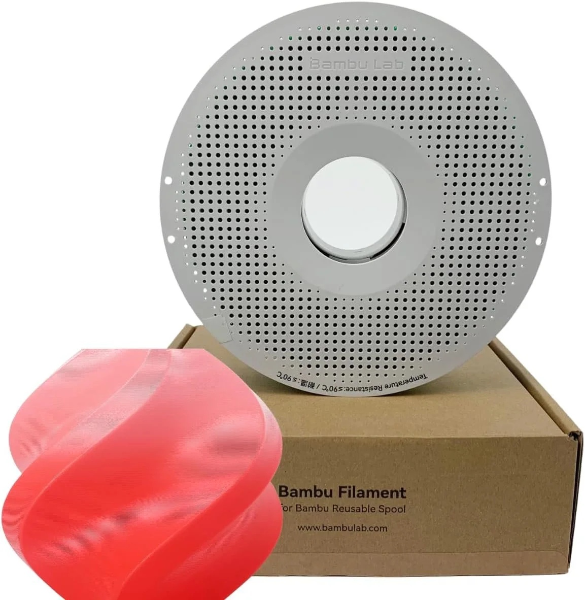 Bambu Lab U03-M1-1.75-1000-SPL Bambu TPU 90A - Blaze - with Bambu Reusable Spool view 2