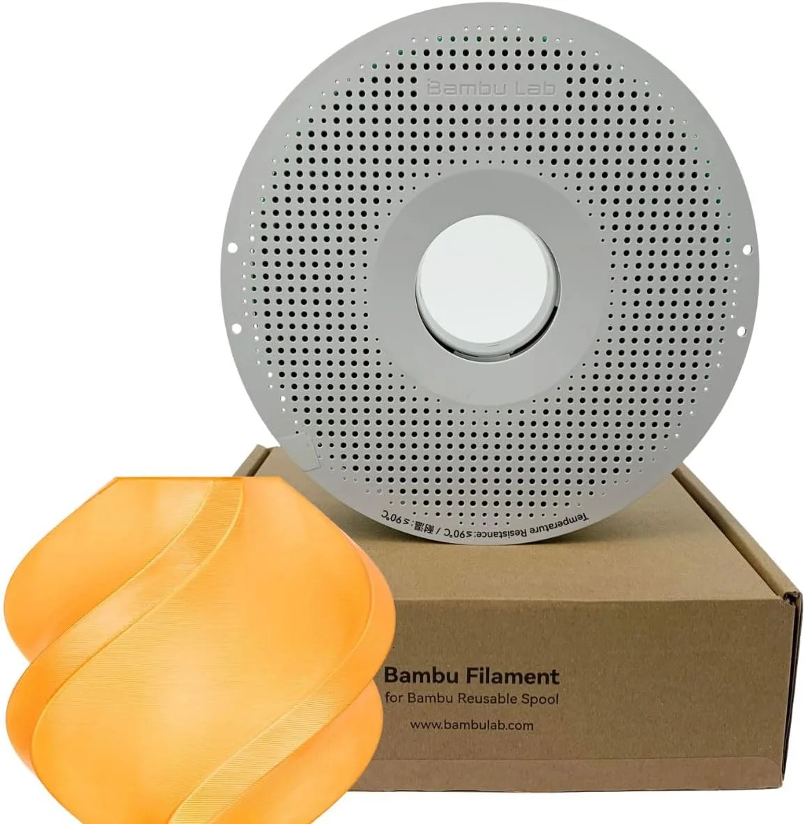 Bambu Lab G01-A0-1.75-1000-SPLFREE Bambu PETG Translucent Filament - Translucent Orange view 2