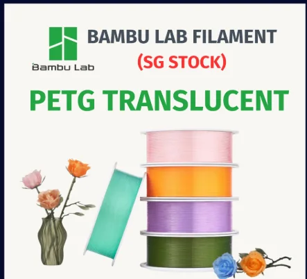 Bambu Lab G01-D0-1.75-1000-SPLFREE Bambu PETG Translucent Filament - Translucent Gray view 4