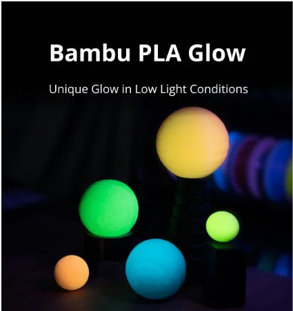 Bambu Lab A12-G0-1.75-1000-SPL Bambu PLA Glow Filament - Glow Green-with Bambu Reusable Spool view 4