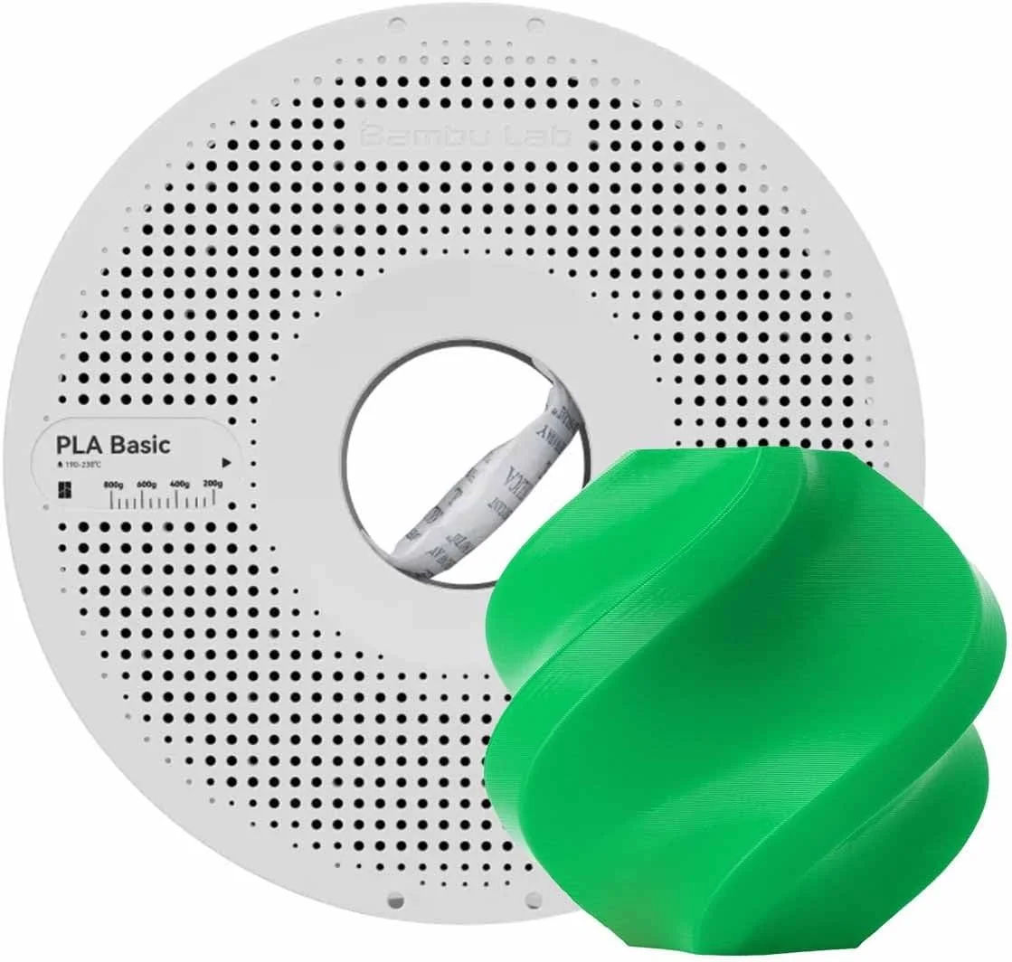 Bambu Lab A00-G6-1.75-1000-SPL Bambu PLA Basic Filament - Bambu Green - with Bambu Reusable Spool view 2
