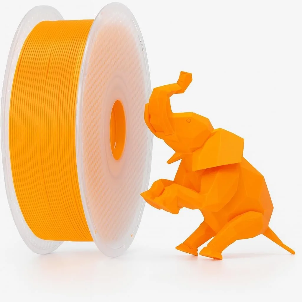 Bambu Lab A00-A0-1.75-1000-SPL Bambu PLA Basic Filament - Orange - with Bambu Reusable Spool view 2