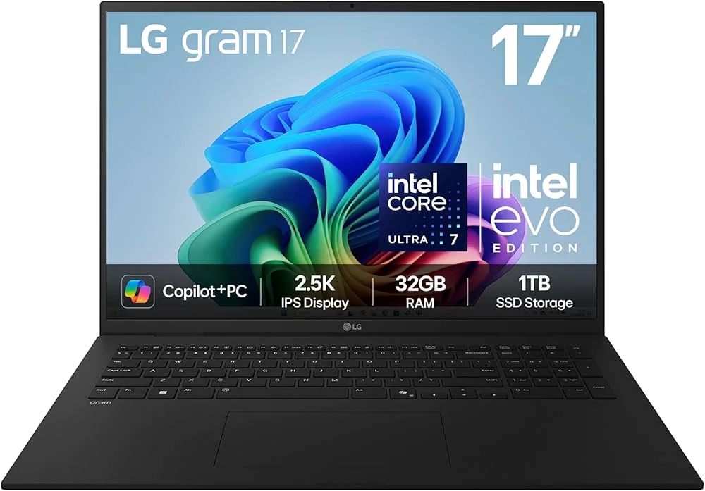 LG 17Z90TL-G.AU88A3 U7 258V, 32GB, 1TB, IPS 2560x1600, Copilot+PC, Obsidian Black