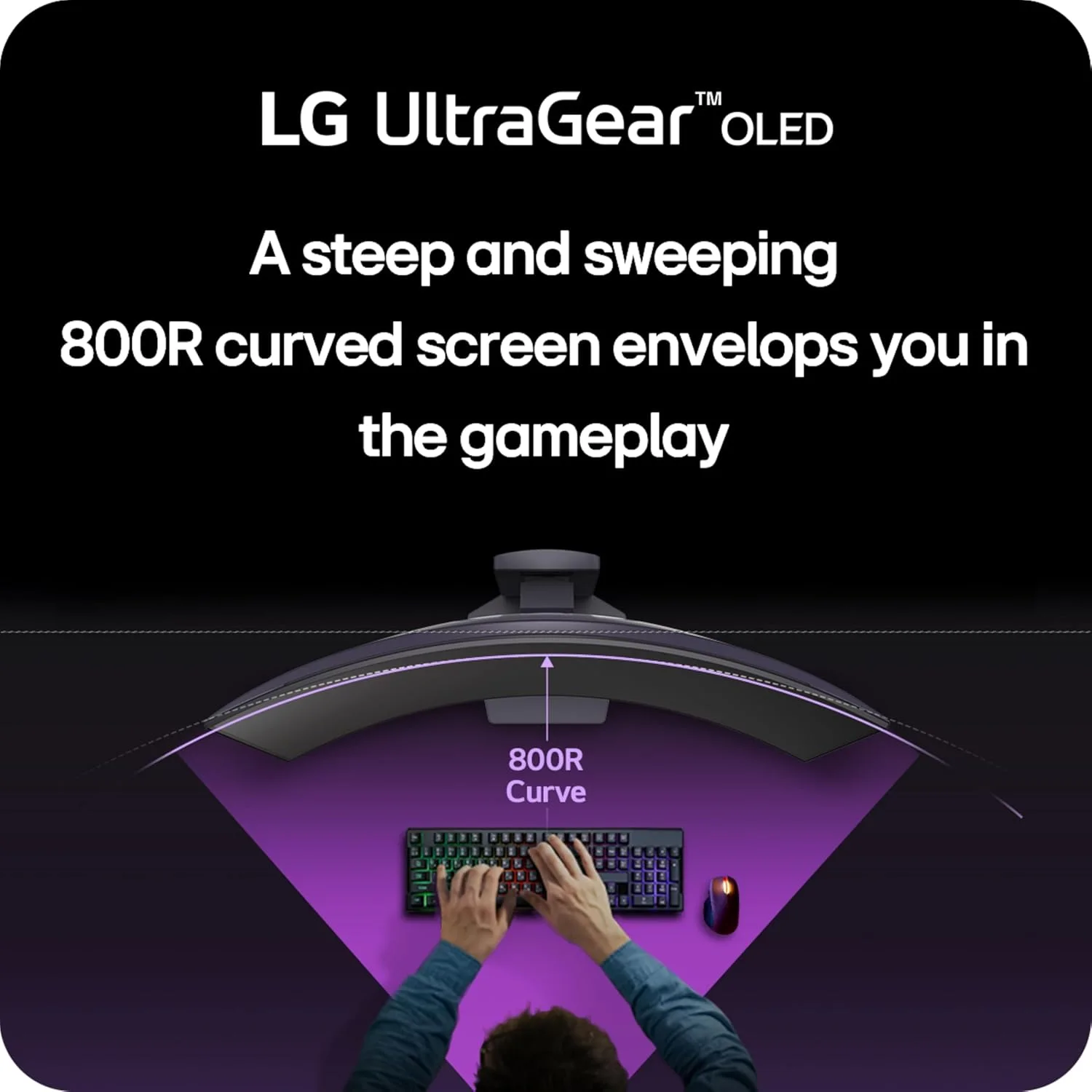 LG 39GS95QE-B Curved UWQHD OLED 240Hz 0.03ms HDR400 HAS view 2