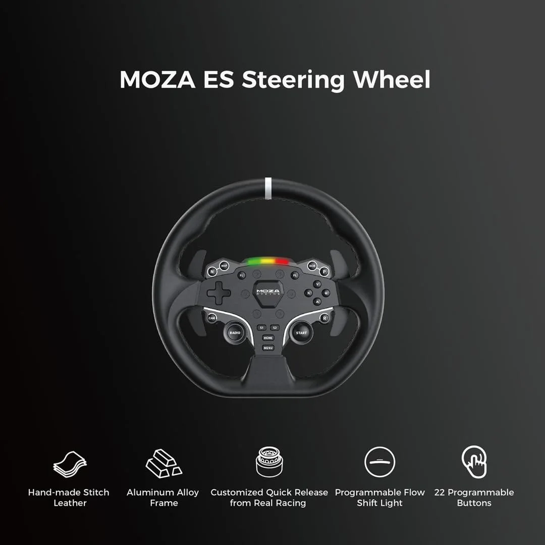 MOZA Racing RS20 MOZA Racing R5 Bundle Racing Wheel and 2 Pedals for PC view 3