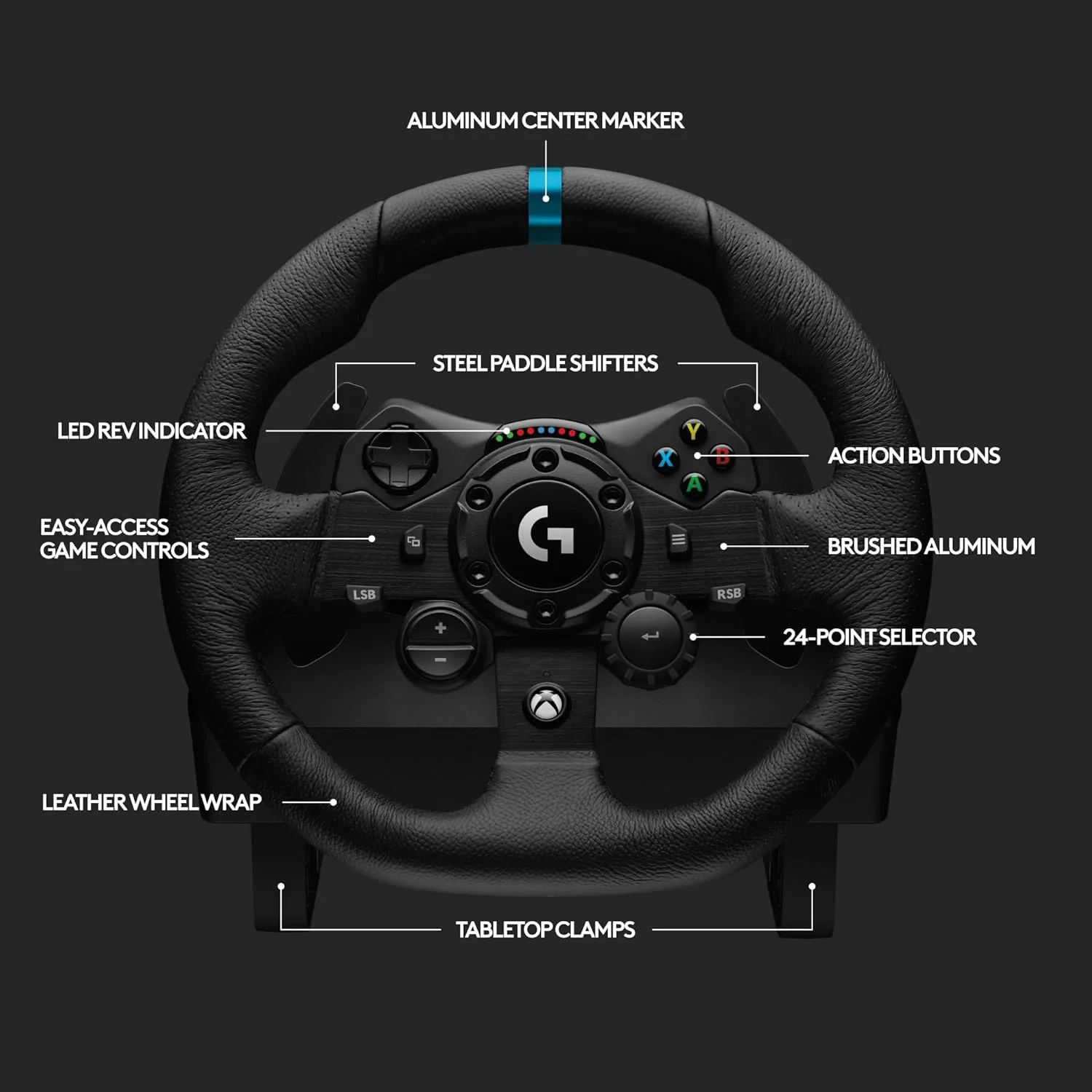 Logitech 941-000164 LOGITECH G923 TRUEFORCE SIM RACING WHEEL (2Y) view 2