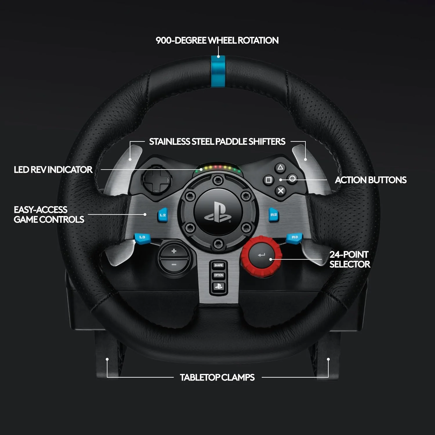 Logitech 941-000139 LOGITECH G29 DRIVING FORCE RACING WHEEL (2Y) view 2