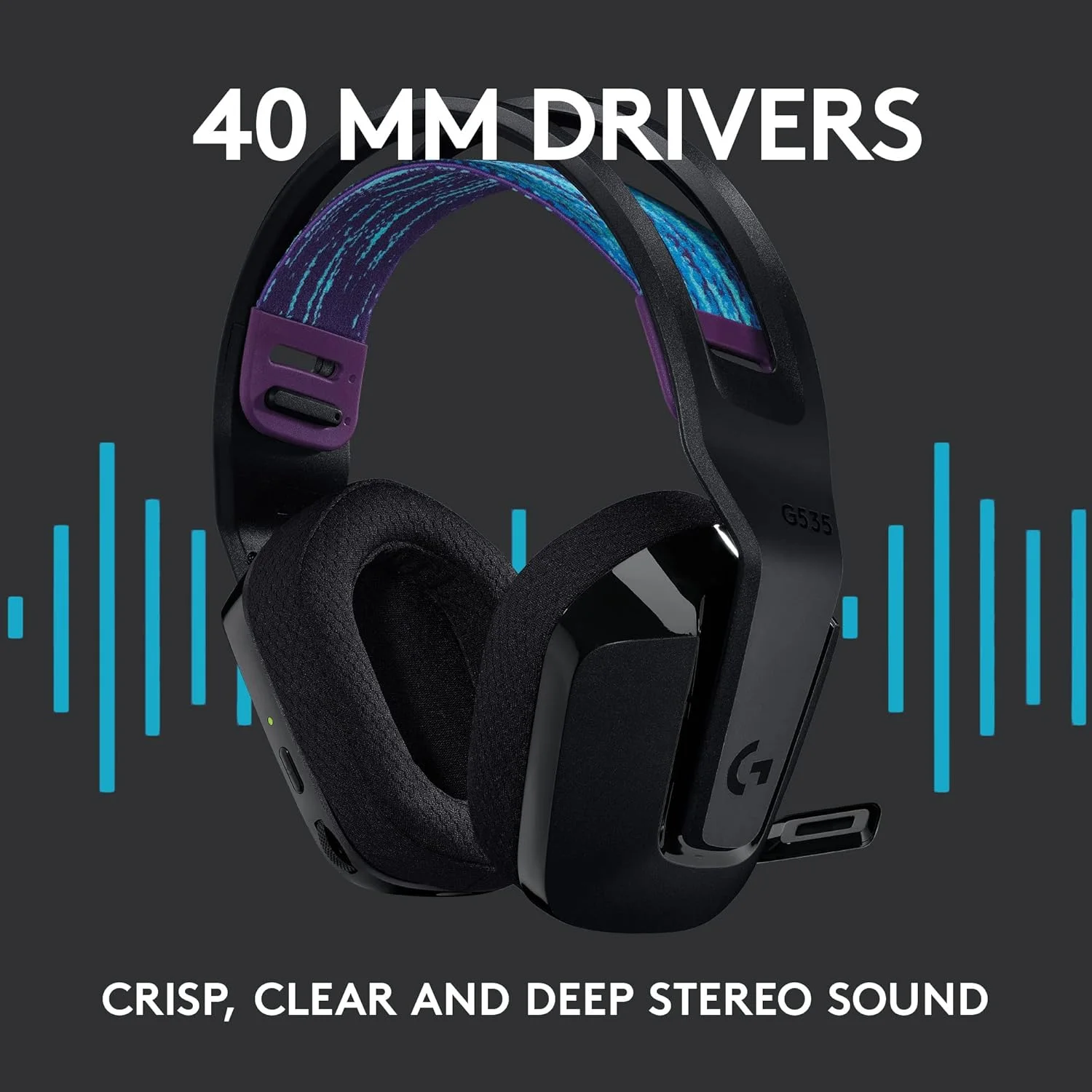 Logitech 981-000973 LOGITECH G535 WIRELESS GAMING HEADSET BLACK (2Y) view 3