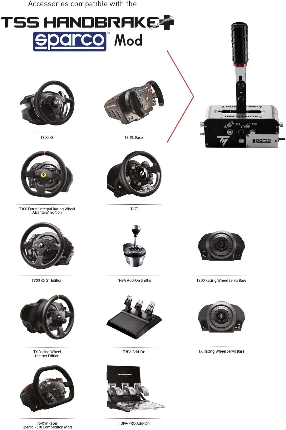 Thrustmaster 4060107 TSS HANDBRAKE SPARCO MOD+ view 2