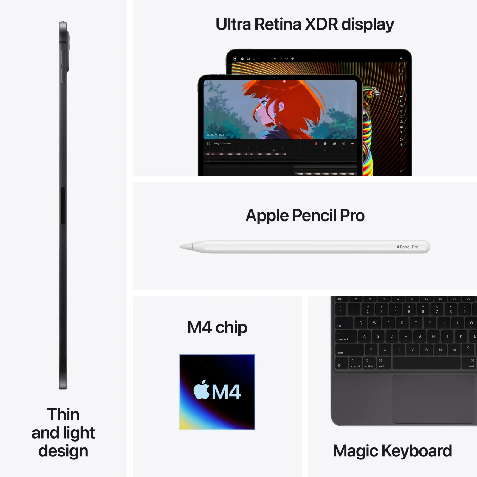 Apple IPAD PRO 13 WIFI 1TB SBNT-B&E 13-inch iPad Pro Wi‑Fi 1TB with nano-texture glass - Space Black view 3