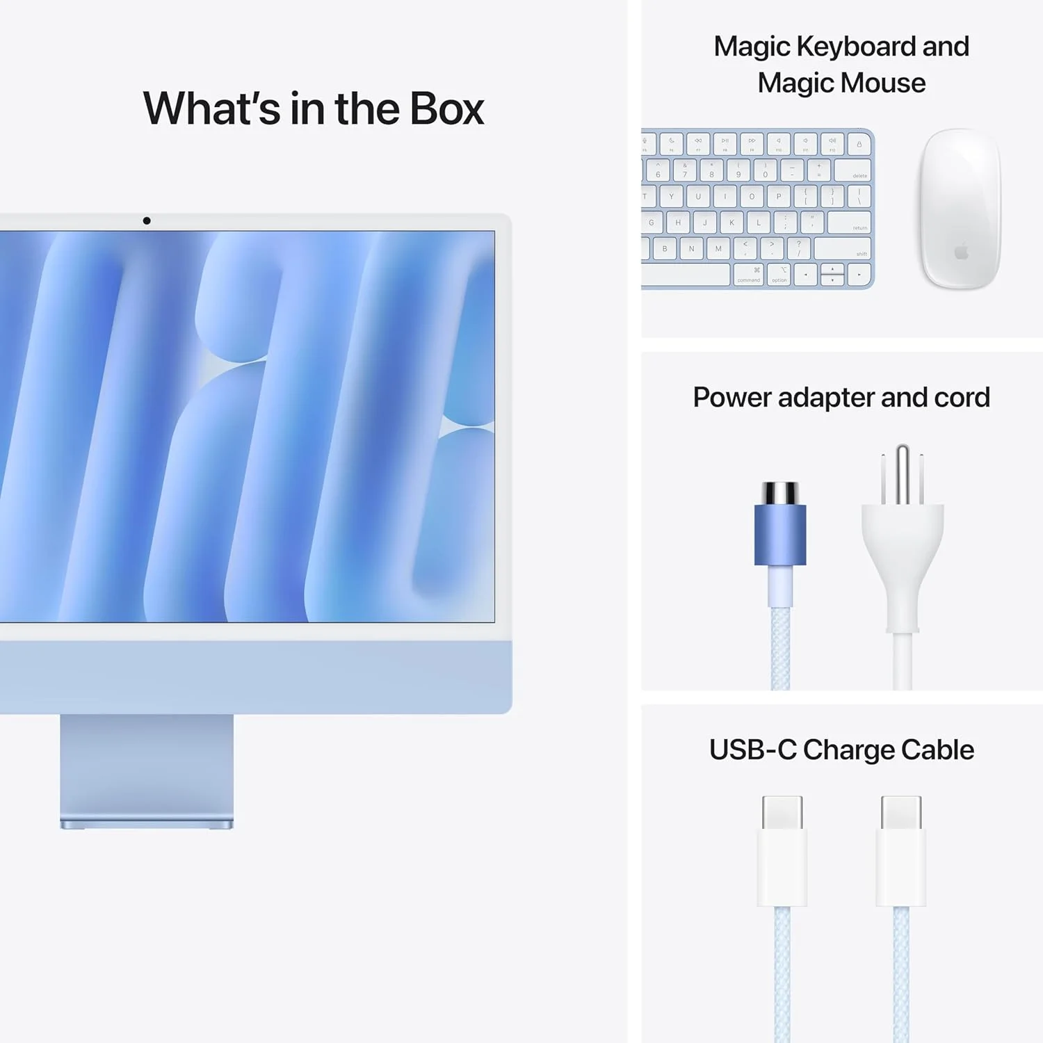 Apple IMAC 24 BLU/8CCPU/8CGPU/16GB/256GB-E&E 24-inch iMac with Retina 4.5K display: Apple M4 chip with 8‑core CPU and 8‑core GPU, 16GB, 256GB SSD - Blue view 2