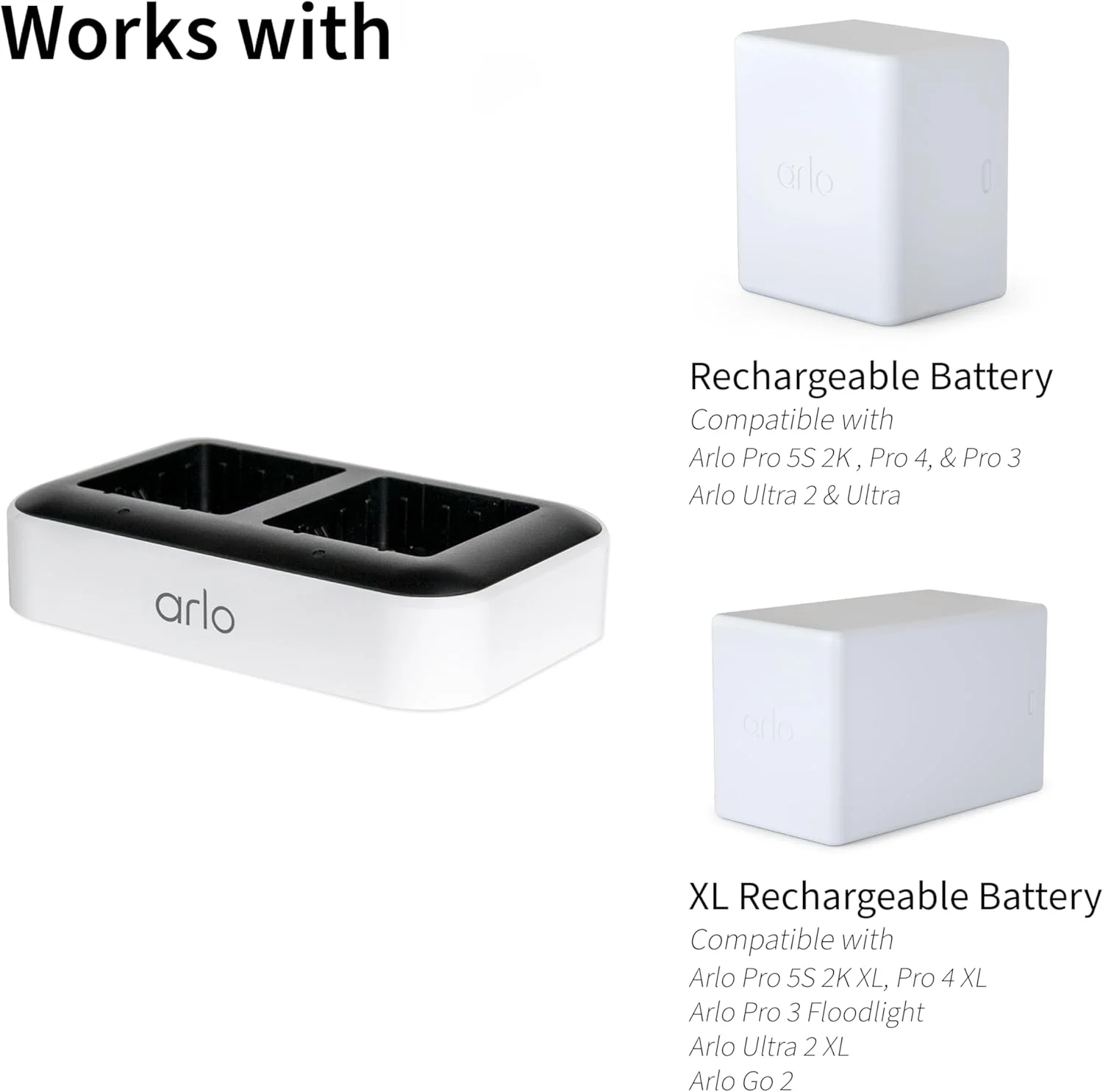Arlo VMA5400C-100APS Arlo Ultra 2 / Ultra / Pro 4 / Pro 3 Dual Charging Station view 4