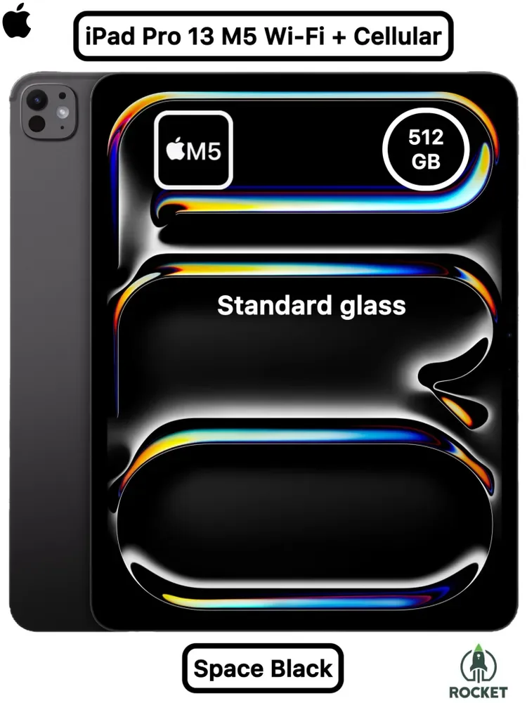 Apple IPAD PRO 13 WF CL 512GB SBLK-B&E 13-inch iPad Pro Wi‑Fi + Cellular 512GB with standard glass - Space Black