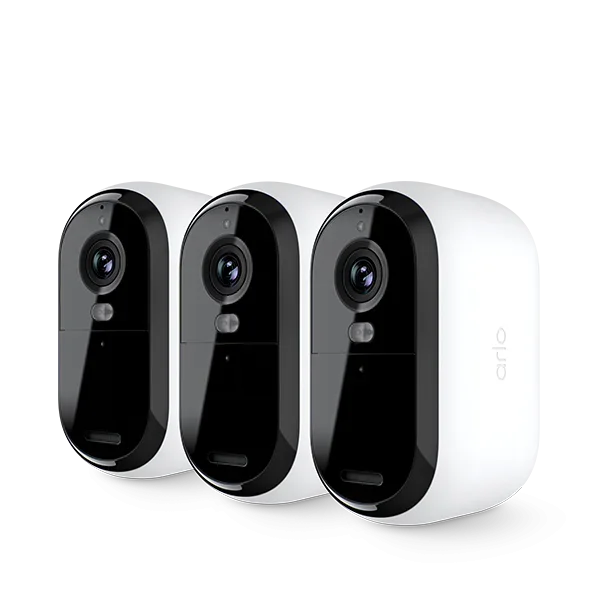 Arlo (VMC3060 + VMA3900) X 03 Arlo Essential VMC3060 2K Security Camera with Power Over Ethernet Adapter (PoE) 3 Pack