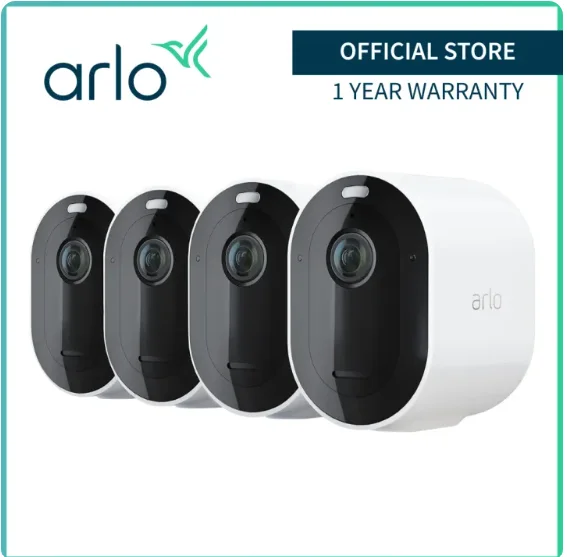 Arlo VMC4260P+VMC4260P Arlo Pro 5 2K Spotlight Wire-Free Camera, 4 Pack