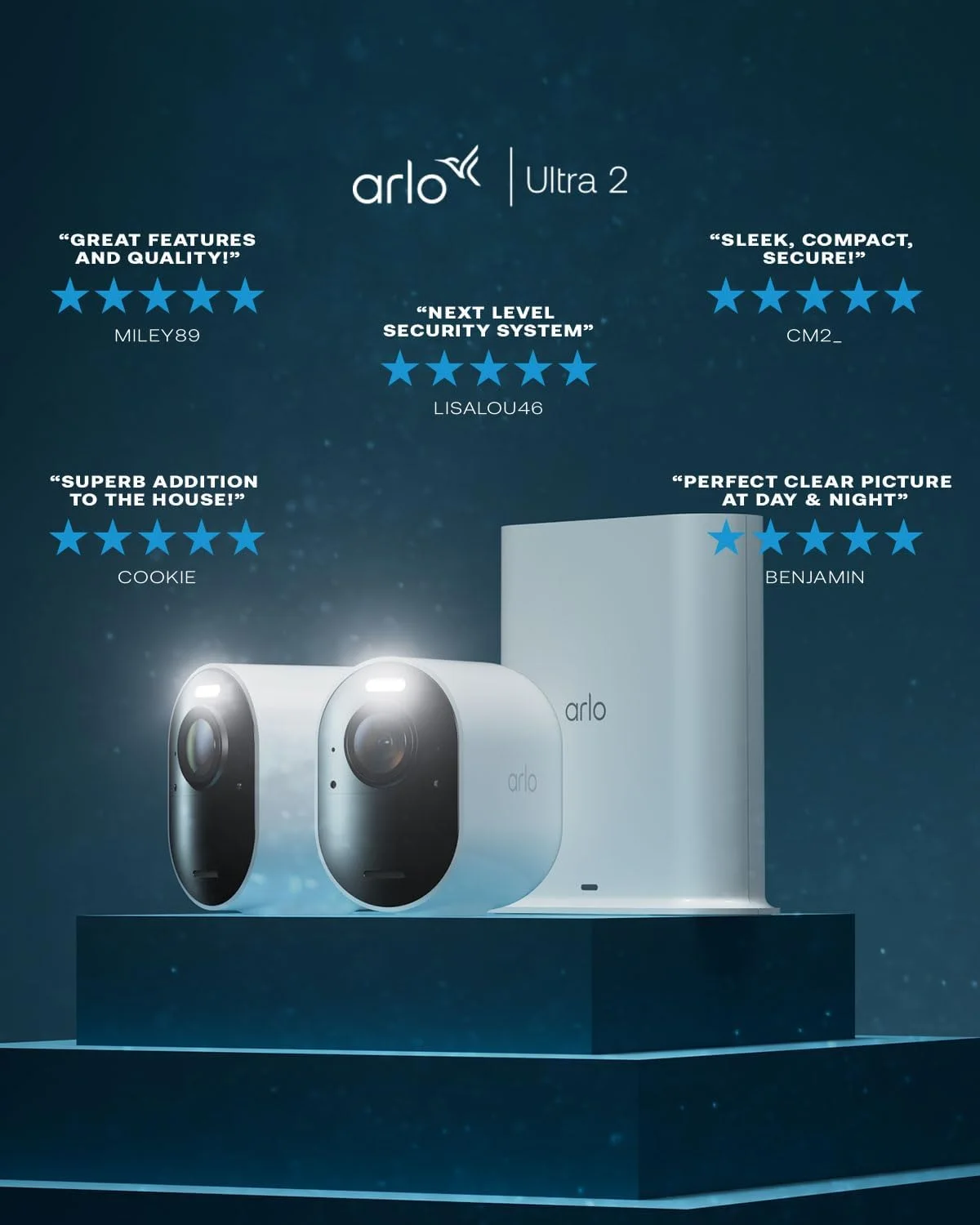 Arlo VMC5040-200APS Arlo Ultra 2 Spotlight Camera - 4K UHD Wire-Free Security Camera System – Add on Cam view 4