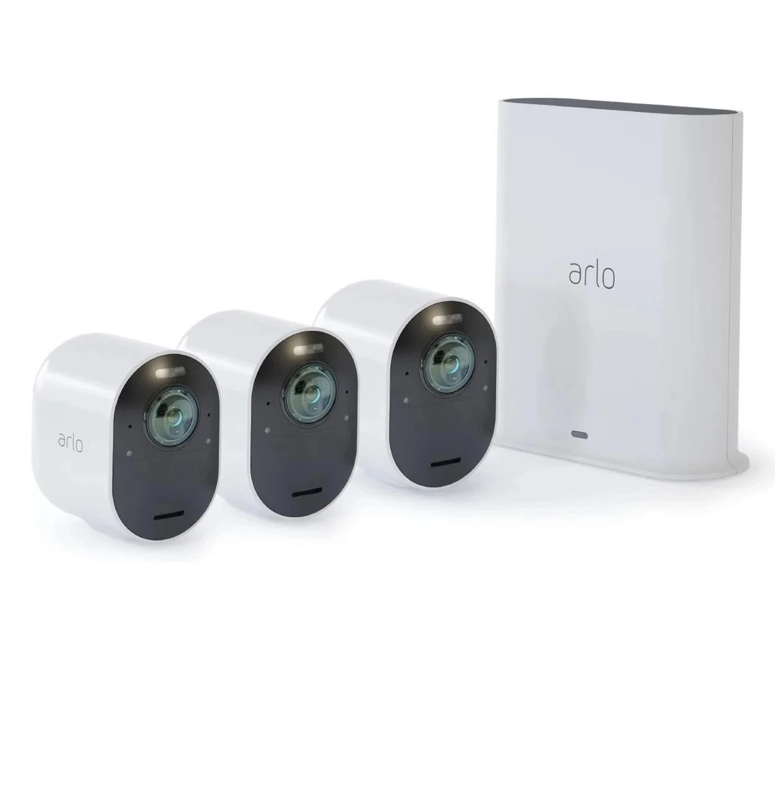 Arlo VMS5240+VMC5040-200 Arlo Ultra 2 Spotlight Camera - 4K UHD Wire-Free Security Camera System – 3 Cameras