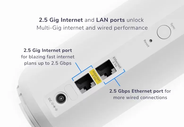 Netgear RBE374 NETGEAR Orbi 370 Dual-Band WiFi 7 Mesh System - BE5000 5Gbps - 4-Pack view 4
