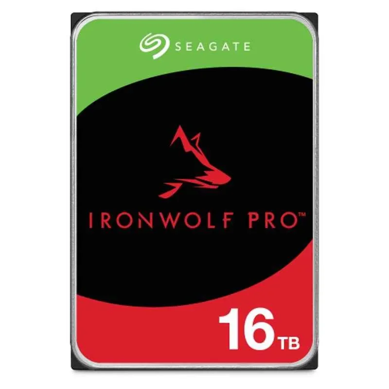 Seagate IRONWOLF PRO 16TB SATA 3.5IN 7200RPM NAS Seagate IronWolf Pro ST16000NT001 16 TB Hard Drive - 3.5" Internal - SATA (SATA/600) - Conventional Magnetic Recording (CMR) Method - Server, Workstation Device Supported - 7200rpm - 512e Format