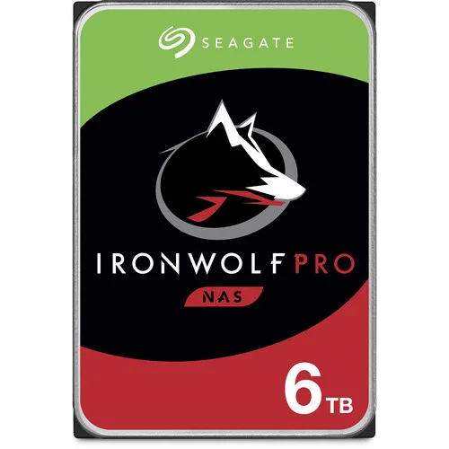 Seagate IRONWOLF PRO 6TB SATA 3.5IN 7200RPM NAS Seagate IronWolf Pro ST6000NT001 6 TB Hard Drive - 3.5" Internal - SATA (SATA/600) - Conventional Magnetic Recording (CMR) Method - Server, Workstation Device Supported - 7200rpm - 512e Format