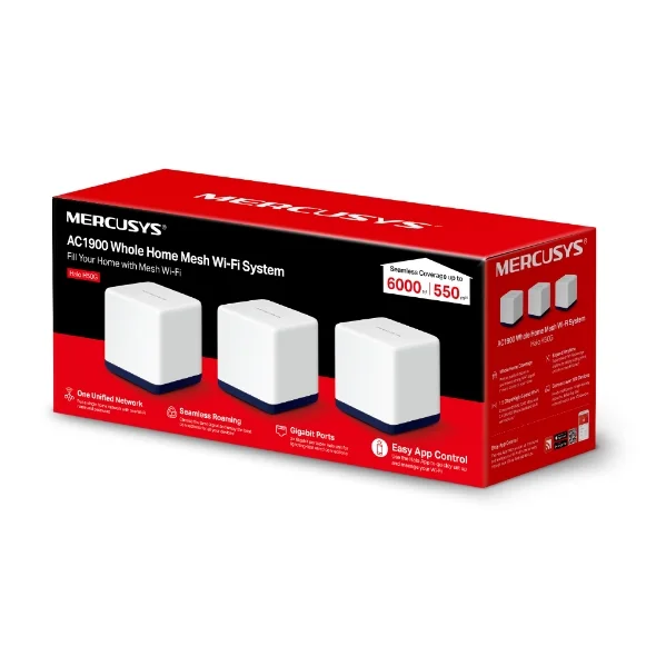 TP-Link MERCUSYS Halo H50G(3-pack) AC1900 Whole Home Mesh Wi-Fi System