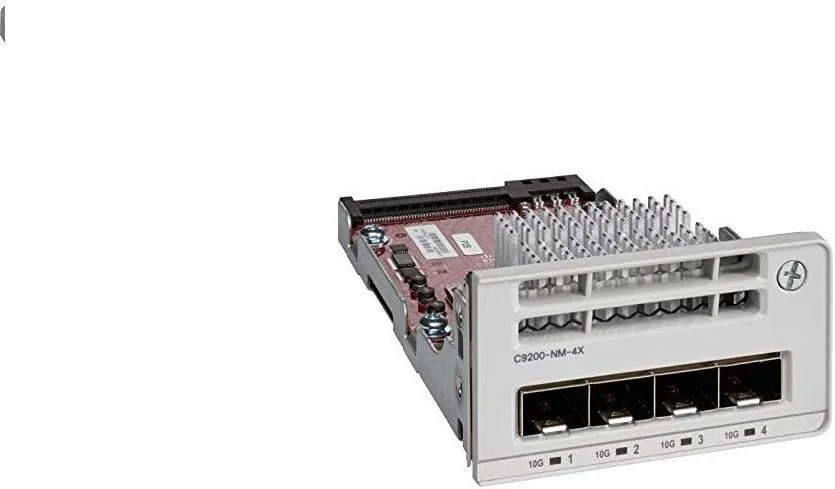 Cisco Catalyst 9200 4 x 10G Network Module Cisco Catalyst C9200-NM-4X Expansion Module - For Data Networking - 10 Gigabit Ethernet - 10GBase-X - 4 x Expansion Slots