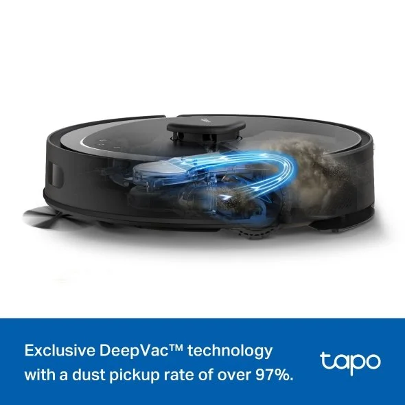 TP-Link Tapo RV30 Max Robot Vacuum Cleaner with LiDAR + IMU Dual Navigation, 5300Pa Suction, Vacuum & Mop 2-in-1 view 3