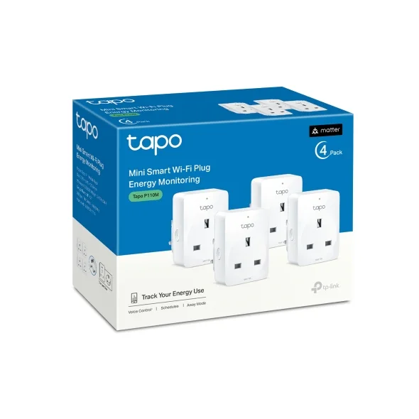 TP-Link Tapo P110M Mini Smart Wi-Fi Plug with Energy Monitoring, Matter-enabled