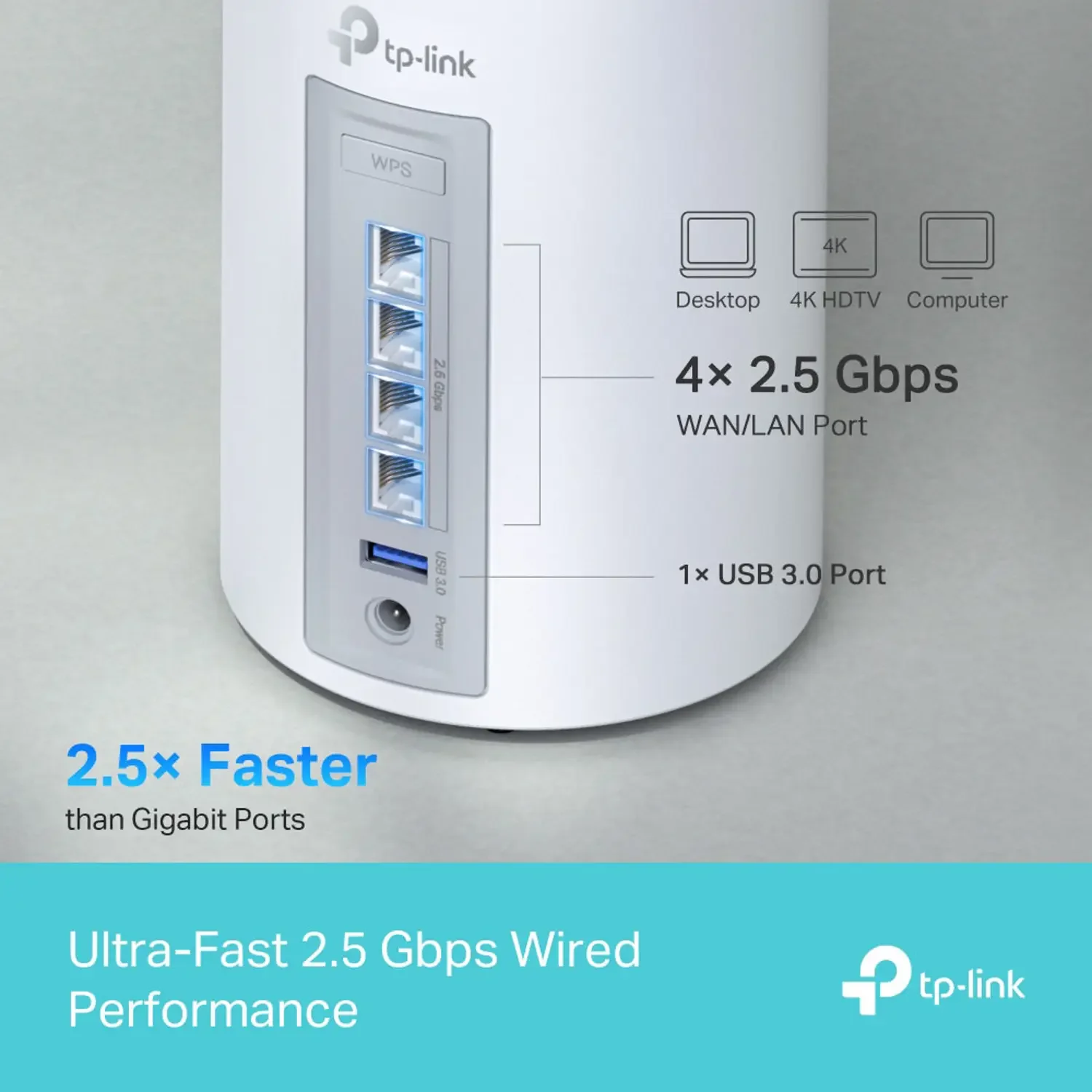 TP-Link TPLink Deco BE65 Whole Home Mesh WiFi 7 System 1 Pack view 2