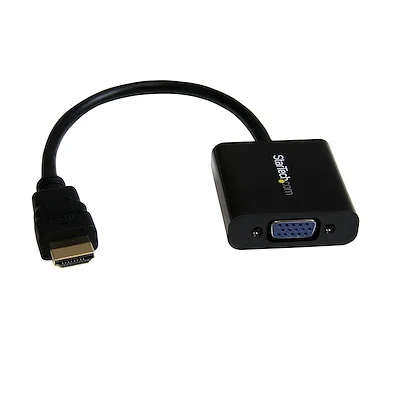 Startech.Com HDMI TO VGA ADAPTER CONVERTER 1920X1080 StarTech.com HDMI to VGA Adapter - 1080p - 1920 x 1080 - Black - HDMI Converter - VGA to HDMI Monitor Adapter - 1 x 19-pin HDMI Digital Audio/Video - Male - 1 x 15-pin HD-15 - Female - Black