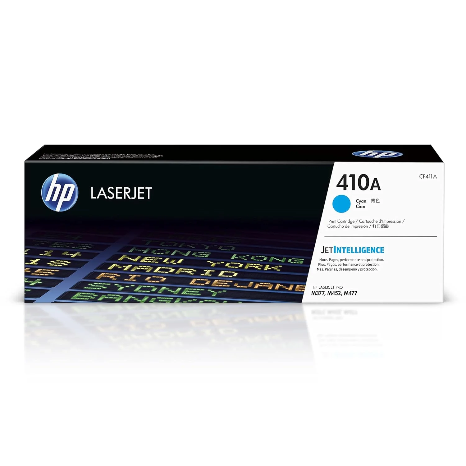 Hp 410A CYAN LASERJET TONER CART CF411A HP 410A Original Laser Toner Cartridge - Single Pack - Cyan - 1 Each - 2300 Pages