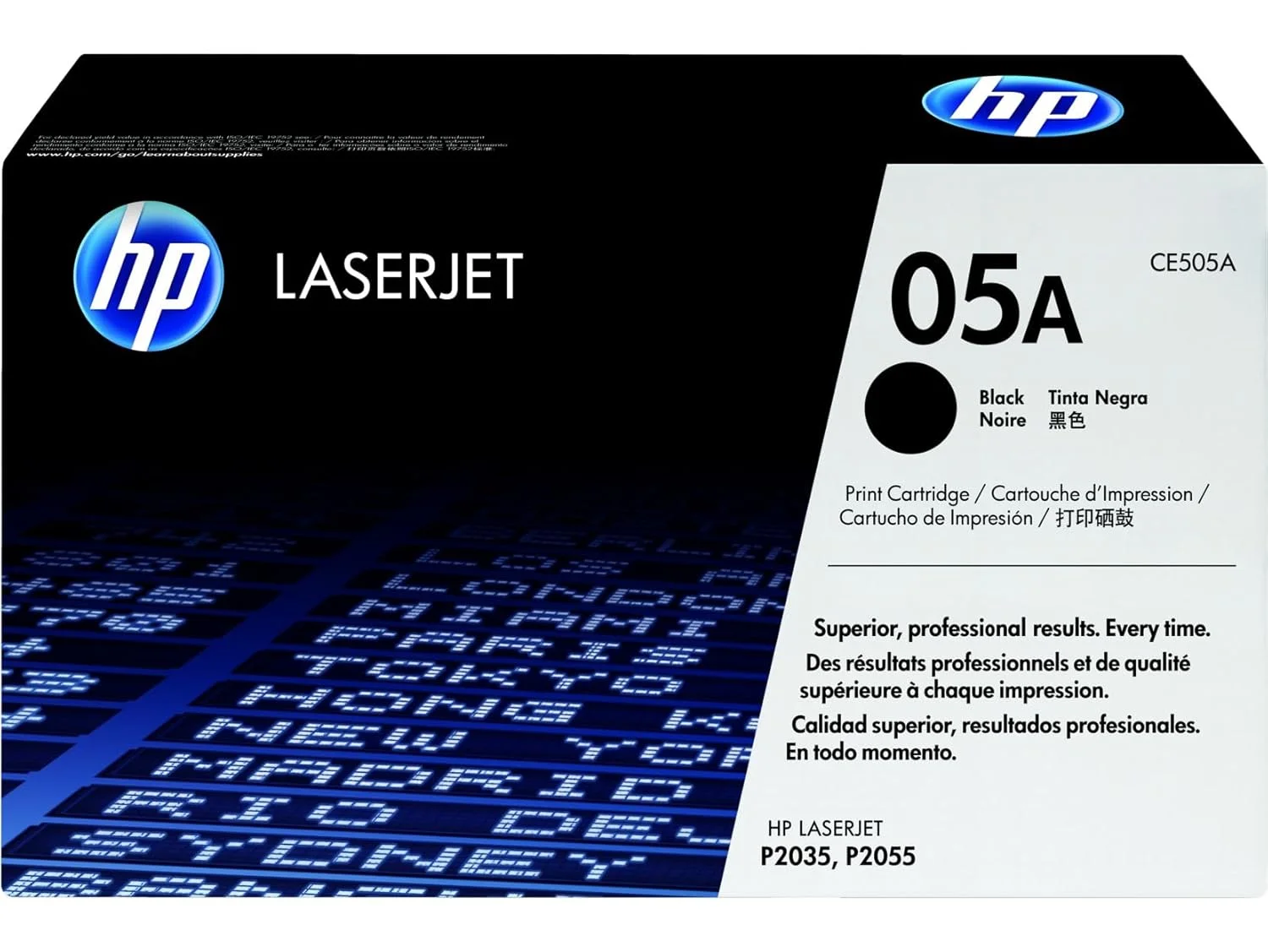 Hp 05A BLACK LJ TONER CART CE505A HP 05A Original Laser Toner Cartridge - Black - 1 Each - 2300 Pages
